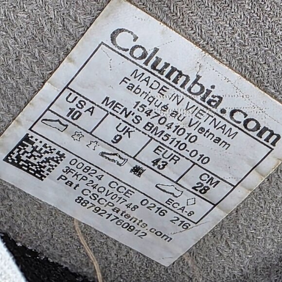 Columbia Bugaboot Mens Size 10 Gray Winter Boots Waterproof Outdoors Warm - Picture 6 of 13